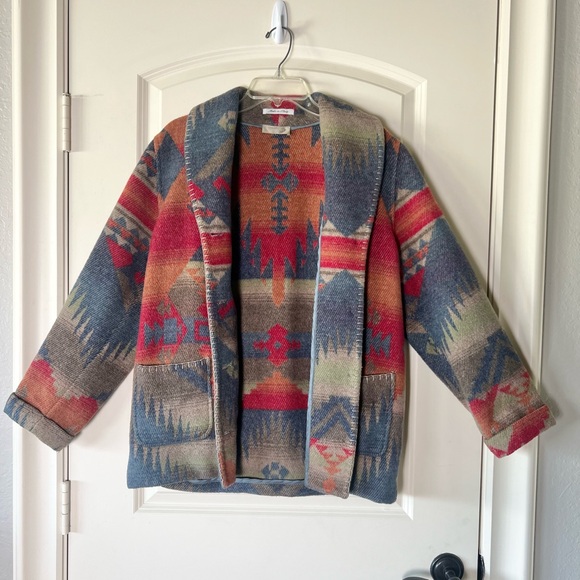 Territory Ahead Vintage Coat Western Aztec Southwestern Wool - Picture 8 of 10